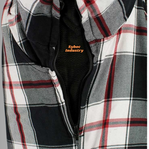 Chemise de moto en flanelle à carreaux pour hommes avec protection du corps certifiée CE Chemise de motard pour adultes Vêtements de course automobile pour femmes - Product Image 5