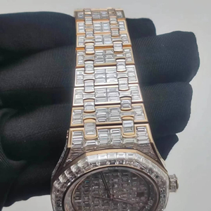 Superventas totalmente personalizado Iced Out Diamond Moissanite Watch para hombres Hip Hop Diamond Jewelry reloj regalo - Product Image 3