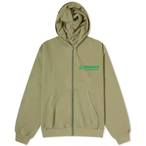 Nouveau design 2026 – Sweats à capuche unisexes zippés en polaire/tissu éponge respirant et à séchage rapide, teints en pièce pour l'hiver - Product Image 5