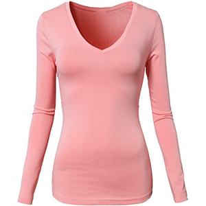 Infirmière femmes confortable personnalisé à manches longues col rond haut extensible doux médical gommages chemise sous gommage pour les femmes - Product Image 2