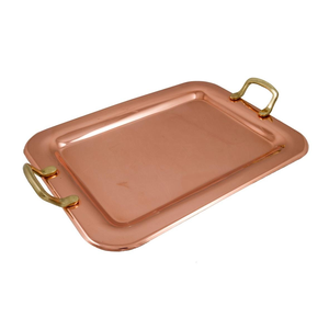 Bandeja de servicio de cobre de diseñador hecha a mano, acabado martillado de calidad, plato clásico y elegante para vajilla de cocina, superventas - Product Image 5