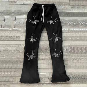 Pantalones Deportivos de Alta Calidad para Hombre, Estilo Urbano, Color Bloque, Acampanados, con Cordón, Cintura Media, Personalizados con Impresión DTG - Product Image 2