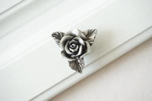 Poignée de tiroir Bouton d'armoire rond et solide Nickel brossé Poignées de commode Poignées d'armoire Quincaillerie de meuble - Product Image 3