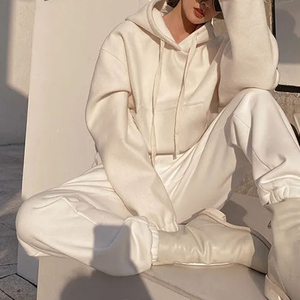 2025 jersey para correr de lana de manga larga para mujer, Top corto personalizado, sudaderas con capucha de gran tamaño en blanco de alta calidad para mujer - Product Image 1