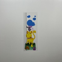 Tabla de Crecimiento Reutilizable Modelo 2 para Niños, Material de Poliestireno Duradero, Superficie de Escritura Blanca con Fijación por Electricidad Estática, Fácil de Usar