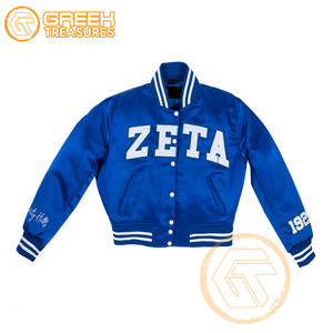 เสื้อแจ็กเก็ตทีมโรงเรียน Zeta phi Beta ผ้าซาตินระบายอากาศได้ดีปักลายตัวอักษรซับในผ้าไหม - Product Image 6