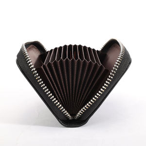Portefeuille mince classique personnalisé fait à la main en cuir de vache de haute qualité portefeuille court à fermeture éclair imperméable pour carte de crédit pour hommes femmes - Product Image 6