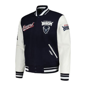 Fabricant OEM Veste universitaire Letterman de baseball personnalisée de haute qualité pour hommes Manches en cuir brodées en chenille d'hiver - Product Image 2