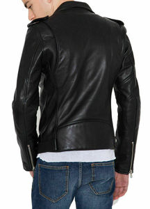 Premium Leather <b>Soft</b> Polyester Zipper Closure Adjustable Cuff New Design Windproof Fashionable <b>Jacket</b> for <b>Mens</b> - Product Image 2
