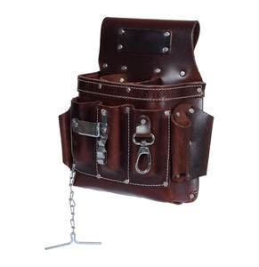 Made OEM Heavy Duty Full Grain <b>Leather</b> Electrician <b>Tool</b> Pouch | 10-Pocket Multi-Function Belt Holster for Construction Carpentry - Product Image 4