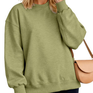 Sudadera de Algodón 100% para Mujer, Ropa Casual de Invierno, Cuello Redondo, Sudadera para Mujer, Sudadera Holgada al por Mayor para Mujer - Product Image 4