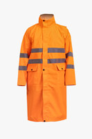 TOYTEX Imperméable long unisexe réutilisable, imperméable et réfléchissant, avec ou sans capuche, pour le camping et les activités de plein air, en polyester