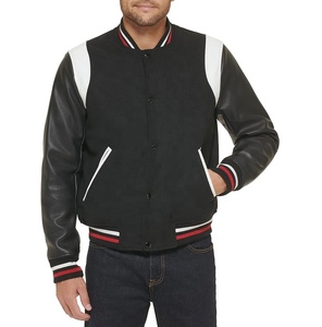 High Quality Wool Varsity Jacket New Design Breathable Comfortable Custom Logo Leather Sleeves CollegeBaseballjacket for men - Product Image 1