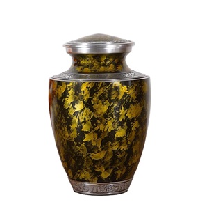 Cremation Urn <b>for</b> Human <b>Ashes</b> Personalized Finish Metal Funeral Urn with Velvet Bag (<b>Keepsake</b>) - Product Image 1