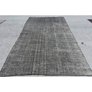 พรมตุรกีสไตล์วินเทจสีเทาทันสมัยขนาด6 'x 10' สไตล์คลาสสิกนามธรรมทรงสี่เหลี่ยมผืนผ้าวัสดุขนสัตว์พรมยางสำหรับห้อง - Product Image 1
