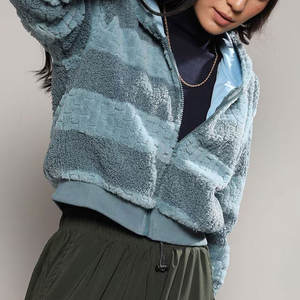 Veste à capuche en sherpa polaire pour femme, hiver 2026, vêtements d'hiver, respirante, fourrure, fermeture éclair intégrale, veste en sherpa pour femme, OEM - Product Image 1