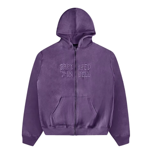 OEM ODM Sweat à capuche zippé surdimensionné pour hommes en tissu éponge respirant imprimé en 3D - Product Image 3