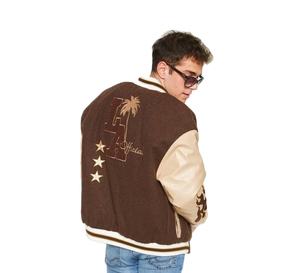 Chaqueta universitaria acolchada personalizada con letras para mujer, chaquetas de béisbol para hombre, parches bordados rellenos de algodón transpirable, chenilla - Product Image 4