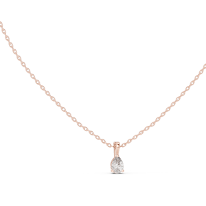 สร้อยคอเพชร CVD ทรงลูกแพร์ น้ำหนัก 0.5 กะรัต คุณภาพ VVS-VS สี EF  ทอง 18KT, 14KT, โรสโกลด์, ยีลโกลด์, ไวท์โกลด์  งานหรูหรา - Product Image 1