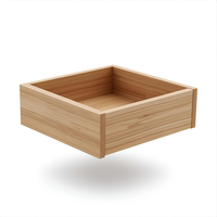 Boîte de rangement moderne en bois massif, écologique et haut de gamme, pour tiroir de cuisine, salle de bain et vêtements, 21x15x16 pouces