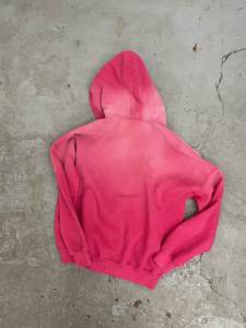 Conjunto de sudadera unisex desteñida al sol desteñido para mujer, venta al por mayor, pantalones cortos de chándal en blanco, sudaderas con capucha con lavado ácido - Product Image 3