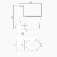 Empolo Moderne Une Pièce En Céramique Sanitaire Cuvette De Toilette Ensemble Blanc Lavage Siège De Chasse D'eau pour Salle De Bains Projet À Prix Économique
