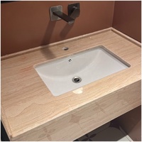 Table de salle à manger de luxe en marbre grain de bois, marbre Serpeggiante d'Italie, comptoir d'îlot, meuble-lavabo et table à manger pour villa et hôtel
