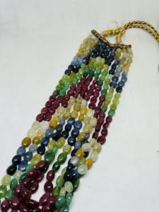 สร้อยหินหลายชิ้นสีแดงยาว6.4มม. ถึง9.7มม. 20นิ้วยาว5เส้น738.20 CTS - Product Image 3