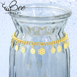 Chaînes de cheville tendance plaquées or 21 carats, élégantes et vintage, pour femmes, idéales pour mariages et occasions spéciales - Product Image 4