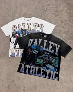 Camiseta desgastada Vintage 250GSM Camiseta estampada DTG gráfica recortada de peso pesado - Product Image 3