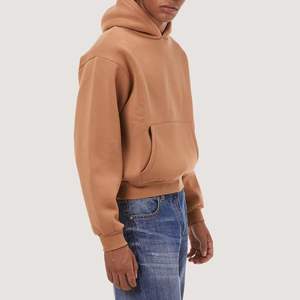 Chaud classique 350g coton hommes goutte épaule sweat à capuche confortable surdimensionné pull blanc à capuche sweat à capuche personnalisé pour hommes - Product Image 6