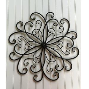 Métal Noir Fleurs Mur Arts Grande Main Noir Tenture Décoration pour La Maison Salon Chambre Décor Mur Arts - Product Image 3