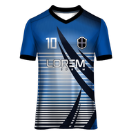 Maillot de football imprimé par sublimation 100 % polyester, durable, uniforme d'équipe personnalisé pour le jeu professionnel, réversible double face