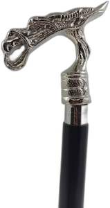 Bastón de Artesanía Tradicional con Diseño de Dragón Antiguo, Mango de Latón y Ébano Marrón, Unisex, Plegable, Tipo Derby - Product Image 6