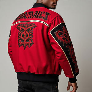 Veste universitaire vintage en laine 100% pour homme, col rond, coupe-vent, écologique, sur mesure OEM - Product Image 5