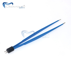 ODontomed 2011 ODM-O741 Pinzas Bipolares Rectas de Acero Inoxidable con Recubrimiento Azul, Reutilizables, Instrumento Quirúrgico Profesional con Certificación CE - Product Image 1