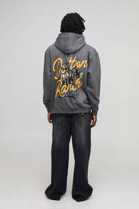 Dernier modèle de sweat à capuche ajusté à épaules tombantes pour hommes, avec logo personnalisé, sweat à capuche unisexe en coton à manches longues - Product Image 4