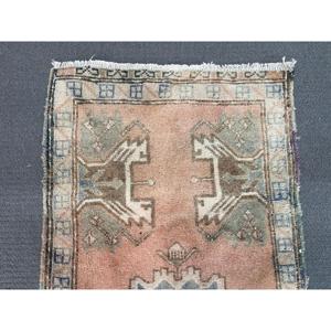 พรมวินเทจ 1.7x3.3 ฟุต (51x102 ซม.) สีน้ำตาลลายดอกไม้ พรมตุรกี - Product Image 5