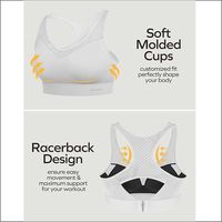 Soutien-gorge de sport unisexe de haute qualité en Spandex/Nylon, écologique, antibactérien, grande taille, avec bretelles réglables, pour la course et le cheerleading