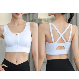 Soutien-gorge de sport sans couture à séchage rapide, haut de yoga taille haute respirant, tenues d'entraînement côtelées pour femmes, tendance, taille haute, yoga grande taille - Product Image 3