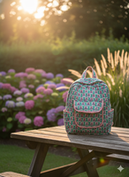 Sac à dos tactique matelassé à motifs floraux, capacité 10 kg, unisexe, doublure en coton biologique, fermeture éclair, léger et élégant