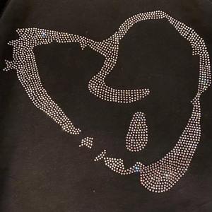 Sweat à capuche de haute qualité pour hommes, en coton mélangé, basiques de la mode avec logo en strass personnalisable pour l'hiver - Product Image 4