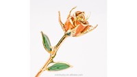 Rosa Chapada en Oro Puro de 24k, Símbolo de Lujo, Ecológica, de Alta Calidad, en Caja de Regalo Artificial para el Día de la Madre