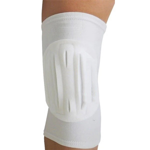 Rodillera Gruesa Blanca con Malla Transpirable y Cierre de Gancho y Bucle para Protección Profesional en Baloncesto, Unisex, Todas las Estaciones - Product Image 6