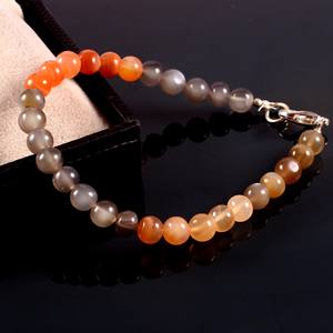 Unisex estilo clásico Multi-Moonstone Beaded para pulsera White Peach Moonstone Amazing Natural Pearl para aniversario Fashion - Product Image 4
