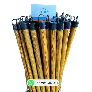 Mango de escoba de madera de plástico de 120*2,2 cm con cabezal de escoba de PVC para limpieza de productos menos de $1 - Product Image 1