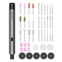 UF-TOOLS Stylo de gravure électrique sans balais 46 en 1, Kit d'outils rotatifs sans fil, Mini-meuleuse 5 vitesses, Batterie au lithium DIY pour Jade, Bois, Verre