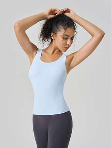 Woman All-match Women <b>Camisole</b> Tops Sleeveless Cotton Tank Top Breathable Knitted Ladies Yoga Gym Ribbed Women Tank Tops - Product Image 5