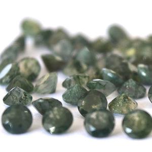 Agate mousse naturelle de qualité supérieure, 3 mm, ronde, facettée, qualité supérieure, agate mousse en vrac de qualité supérieure - Product Image 1