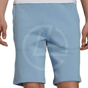 Pantalones cortos de lana de algodón suave para hombre con bolsillos y ajuste relajado Pantalones cortos de salón de lana de algodón cómodos - Product Image 2